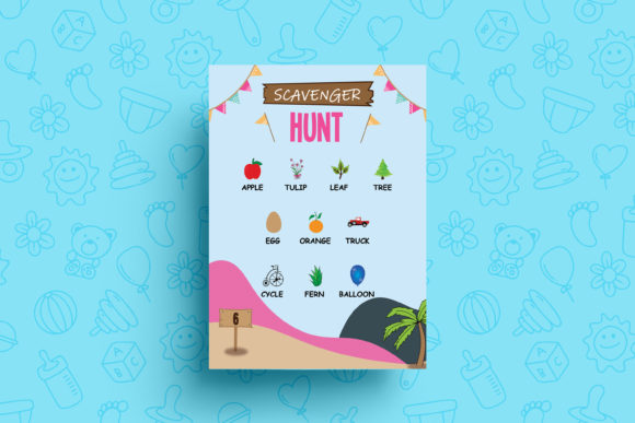 Camping Tent Scavenger Hunt Template