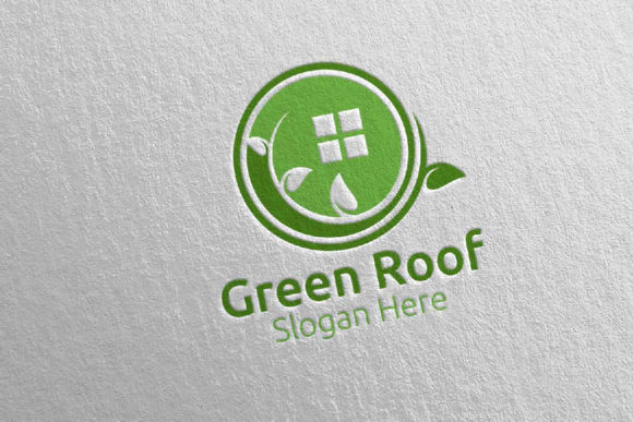 Real Estate Green Roofing Logo 42: A Versatile Brand Asset