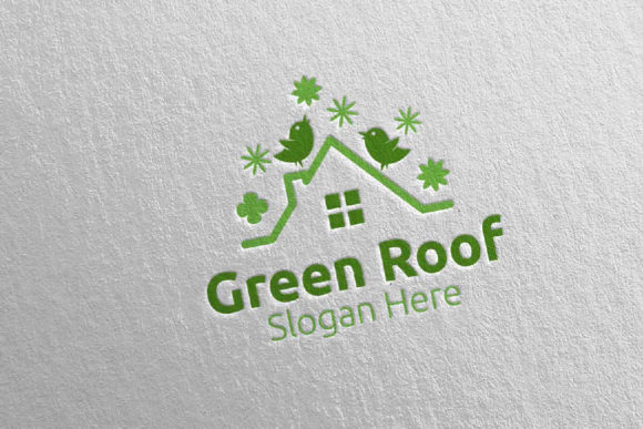 Real Estate Green Roofing Logo 53: A Fresh Brand Identity