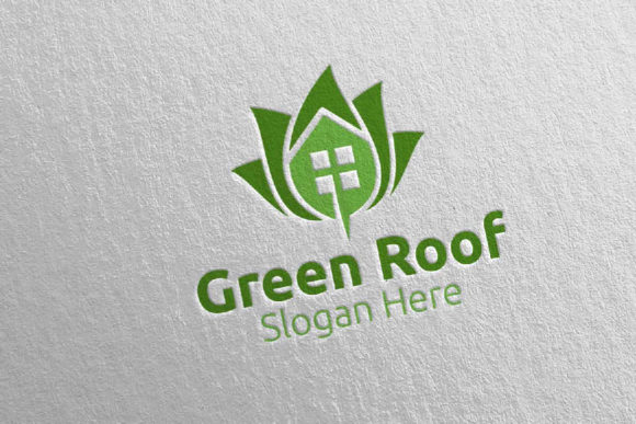 Real Estate Green Roofing Logo 56: A Premium Design Asset for Modern Branding
