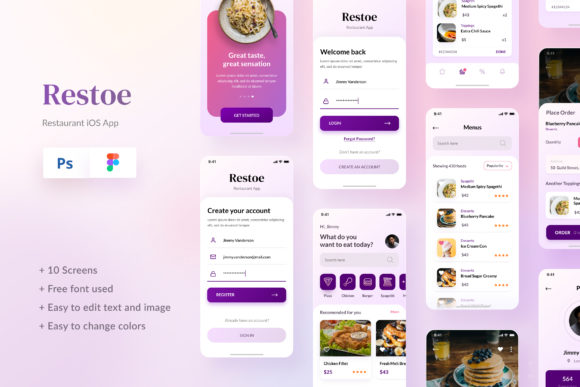 Restoe - Restaurant Food App Design Template Evaluation